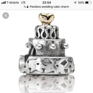 Pandora wedding cake charm